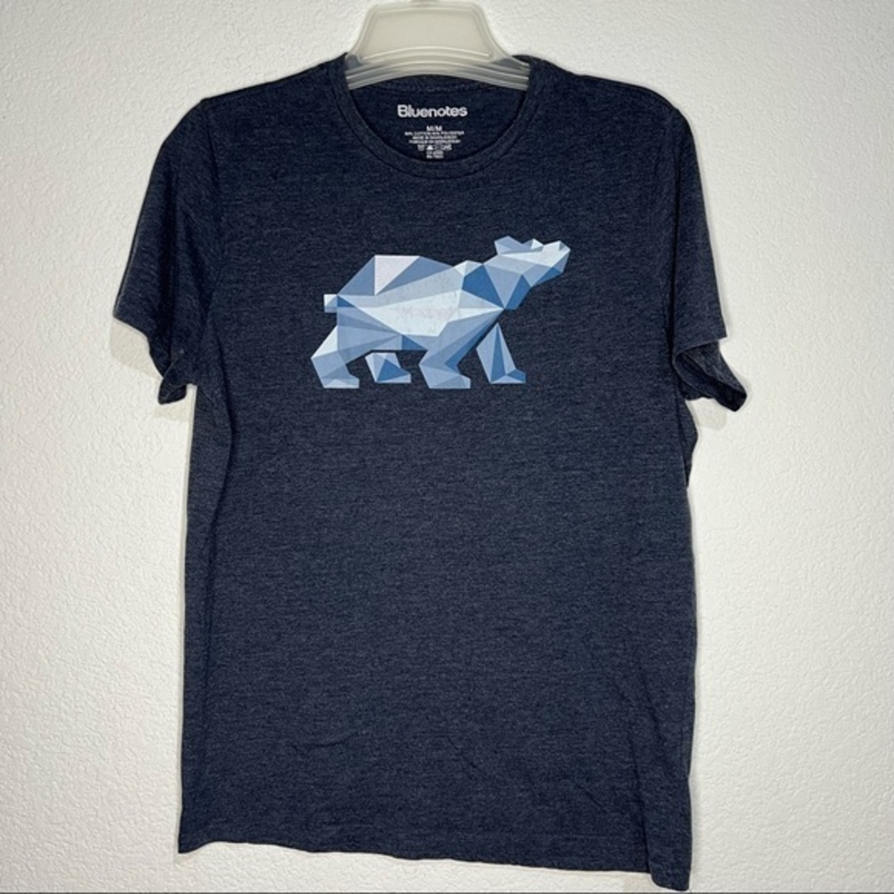Bluenotes Navy Short Sleeve Graphic Bear T-Shirt Medium